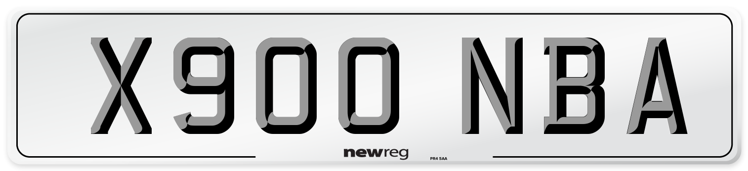 X900 NBA Number Plate from New Reg